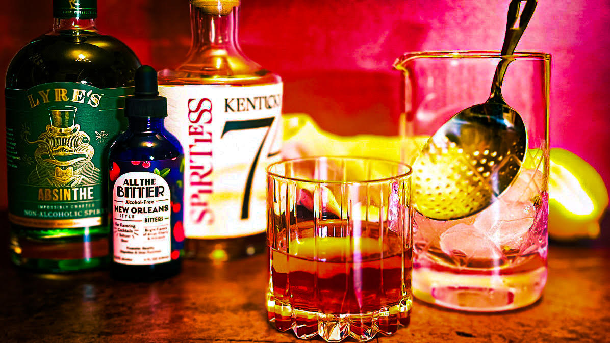 sazerac non-alcoholic cocktail alcohol-free mocktail