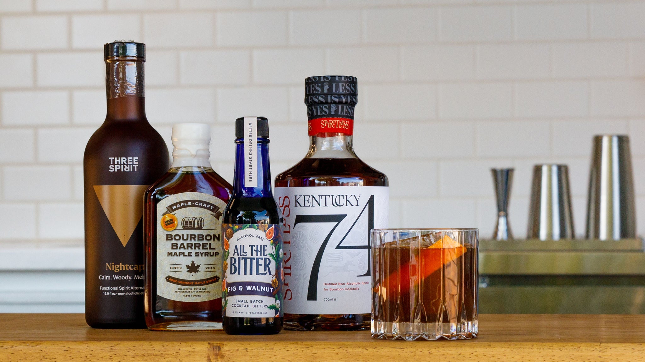 non alcoholic maple old fashioned mocktail recipe